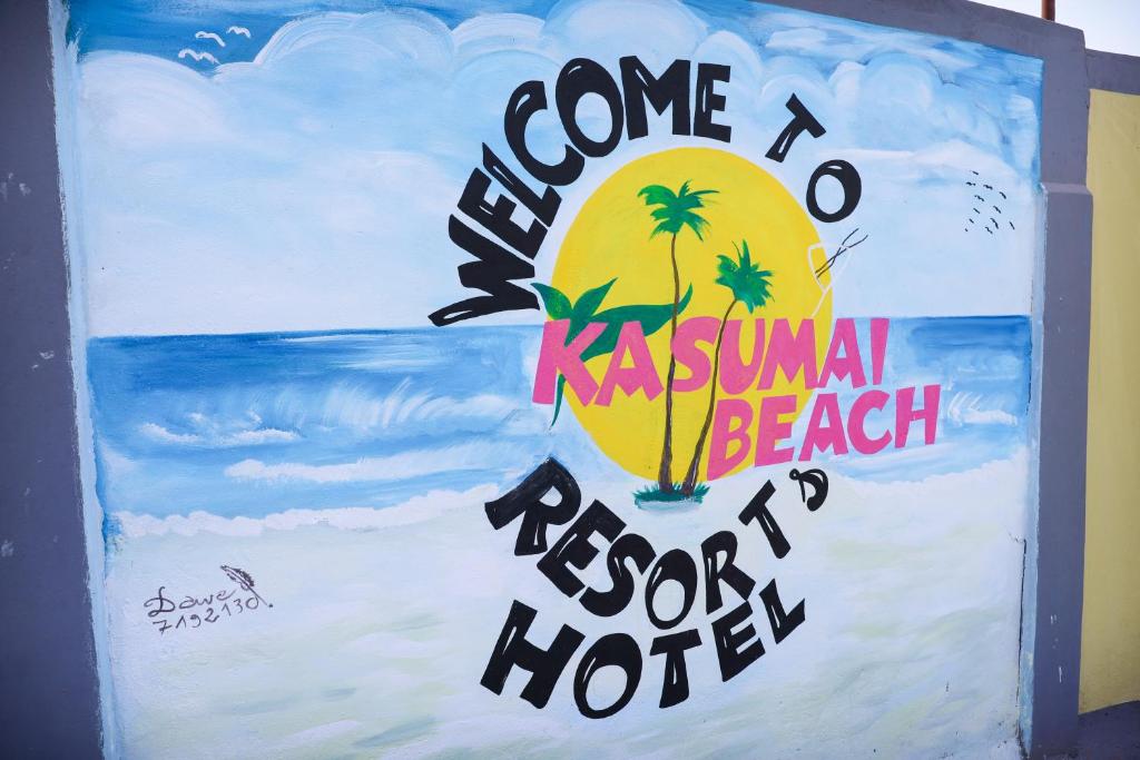 Kasumai Beach Resortに飾ってある許可証、賞状、看板またはその他の書類