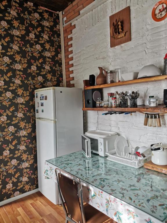 Kuchyň nebo kuchyňský kout v ubytování Sani house.