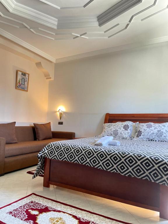 Postel nebo postele na pokoji v ubytování Hotel Riad Tetouan