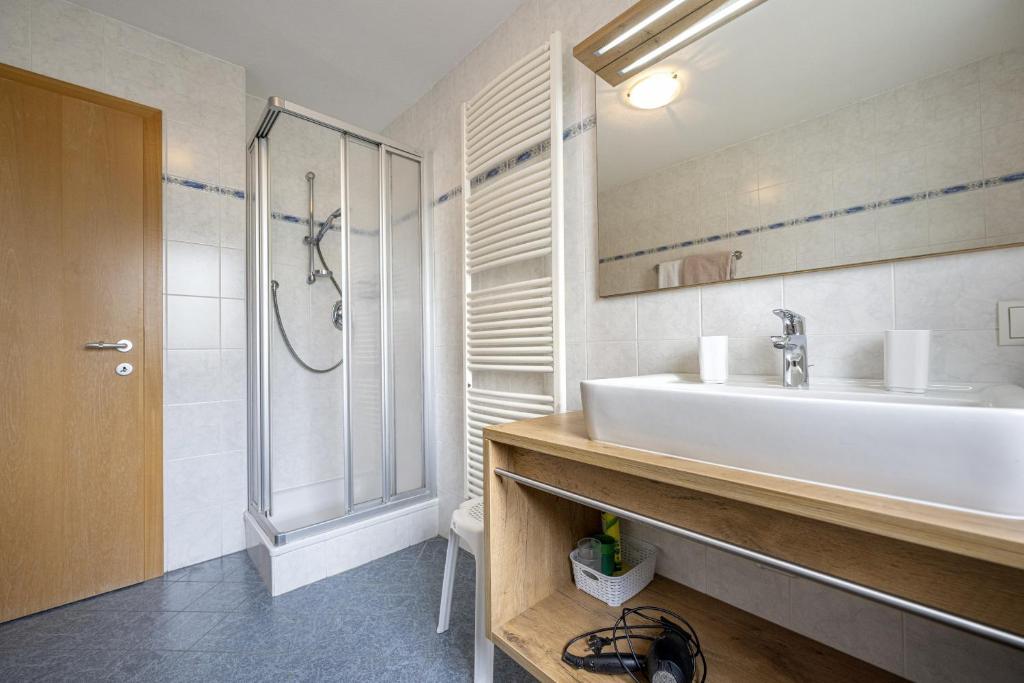 Koupelna v ubytování Apartments Woerndle