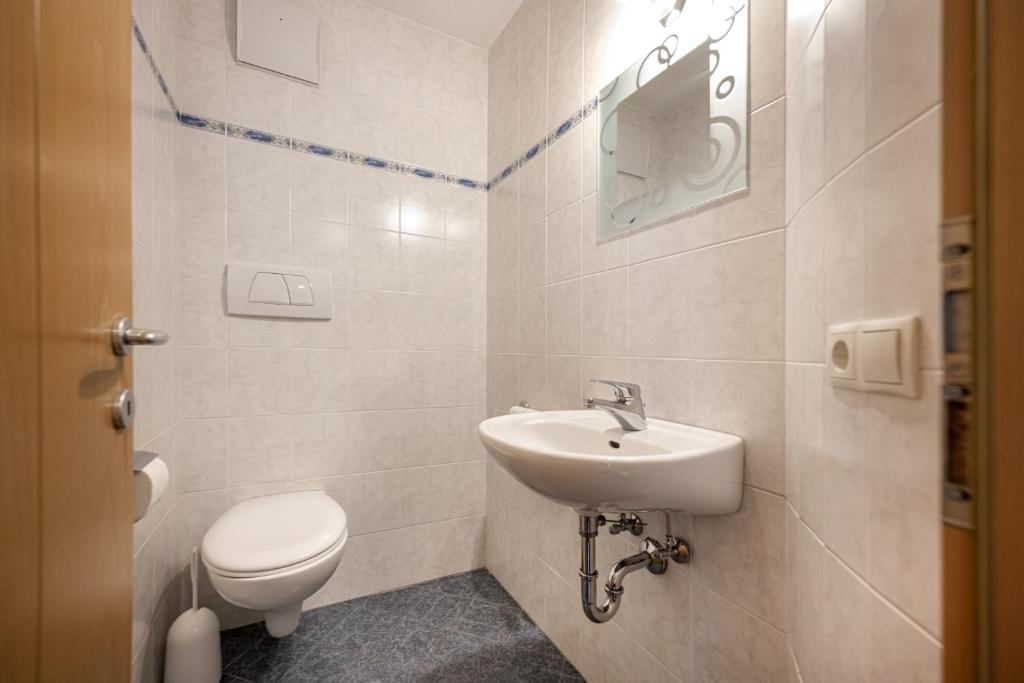 Koupelna v ubytování Apartments Woerndle