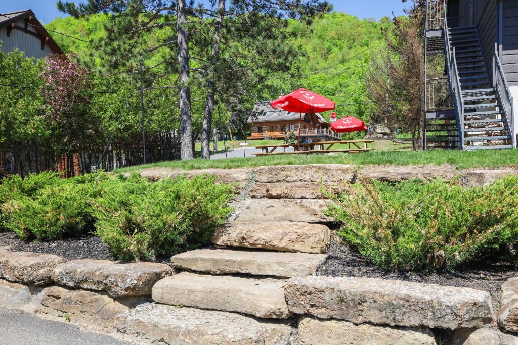 Zahrada ubytování Auberge Manitonga