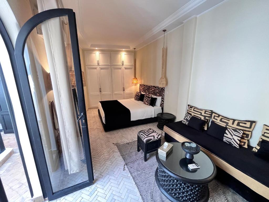 Posezení v ubytování Riad Al Rimal & Spa