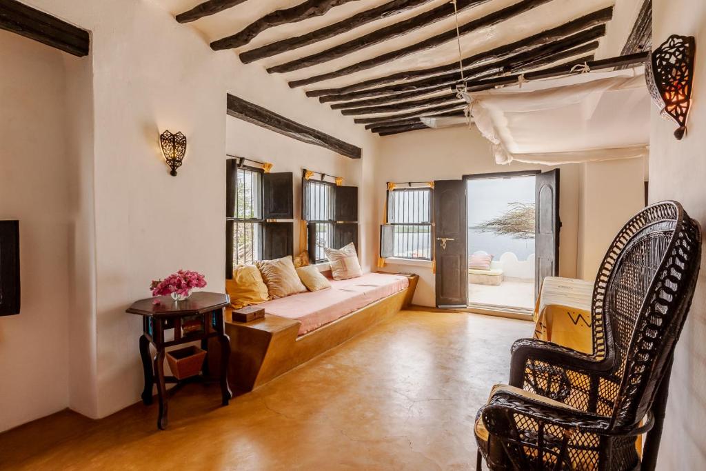 Posezení v ubytování Marquezy House - Shela, Lamu Island