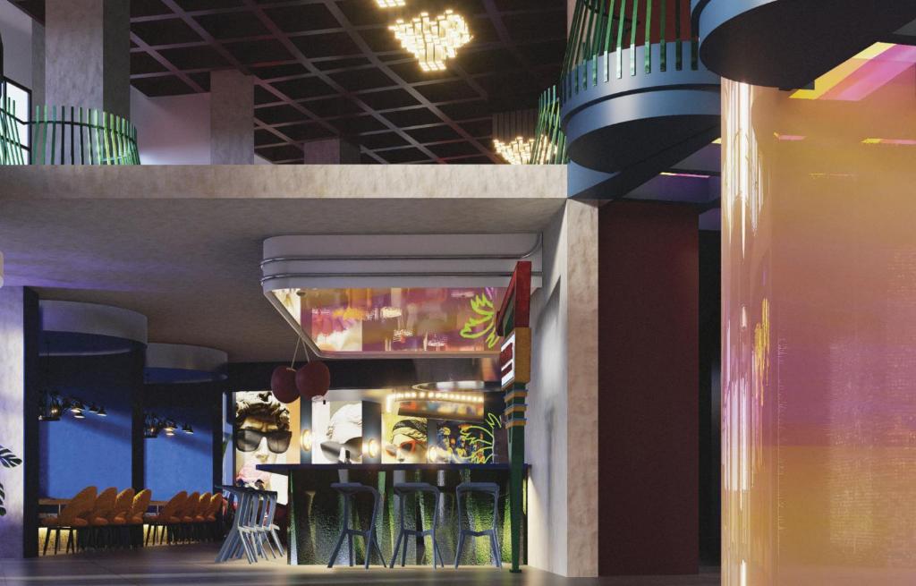 Lounge nebo bar v ubytování Vegas Resort
