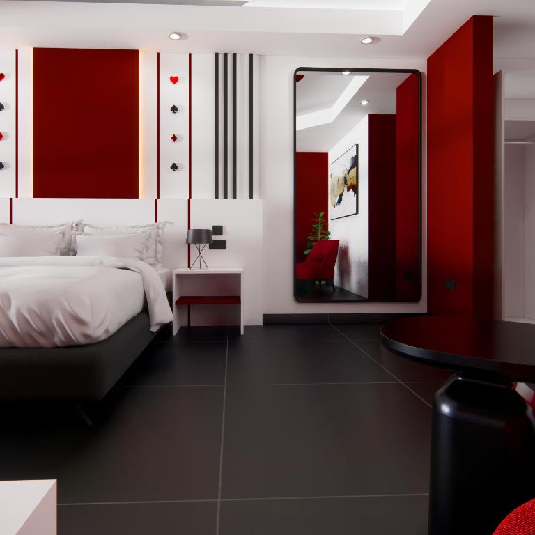 Postel nebo postele na pokoji v ubytování Vegas Resort