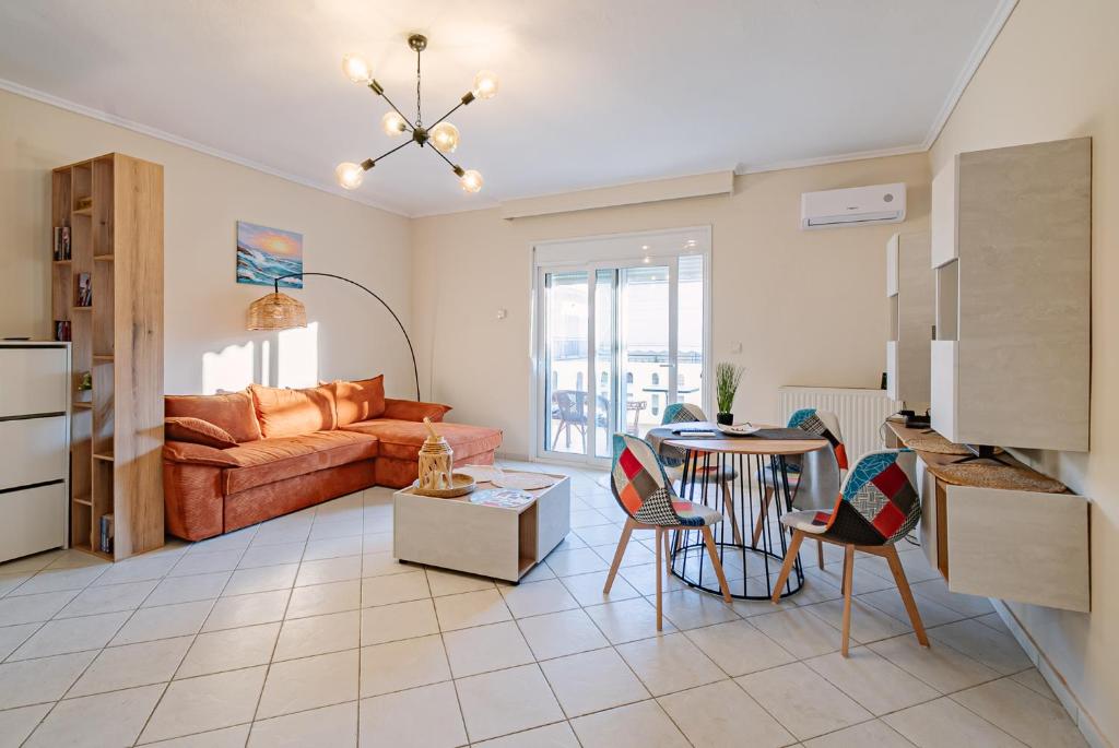 Χώρος καθιστικού στο 2 bedroom apartment Asprovalta