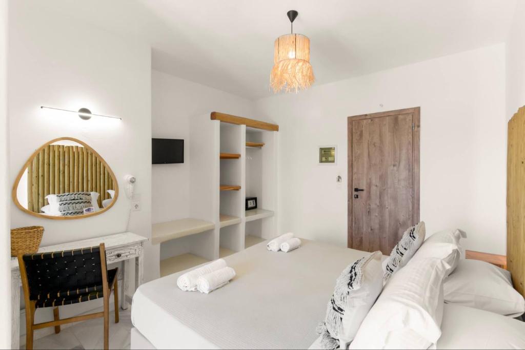 Postel nebo postele na pokoji v ubytování Athina Rooms - Lounge Apartments