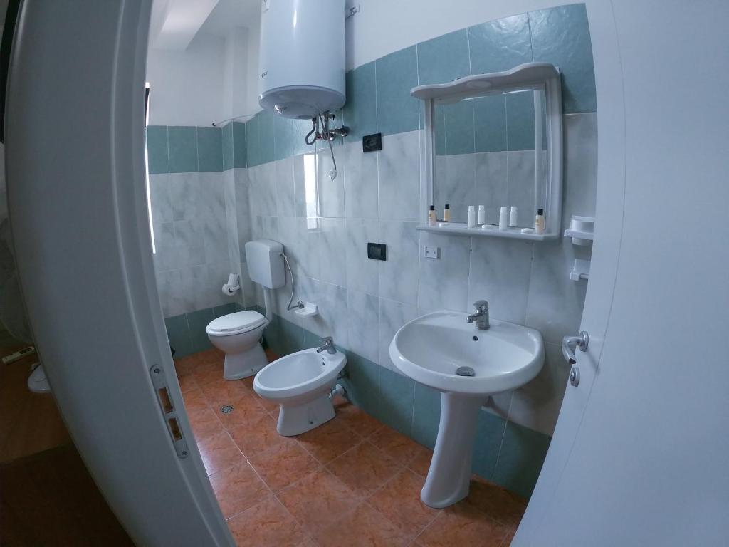 Koupelna v ubytování Hotel Bolonja