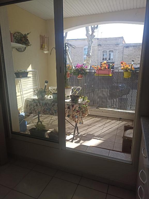 Balkón nebo terasa v ubytování MAUGUIO-Carnon P2 60 m2, Tout confort, spacieux, CLIM, wifi, balcon, parking privé couvert, 15 min de la mer, de Montpellier