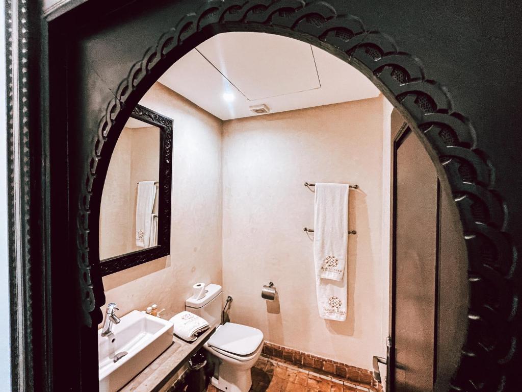 Koupelna v ubytování Riad Al Rimal & Spa