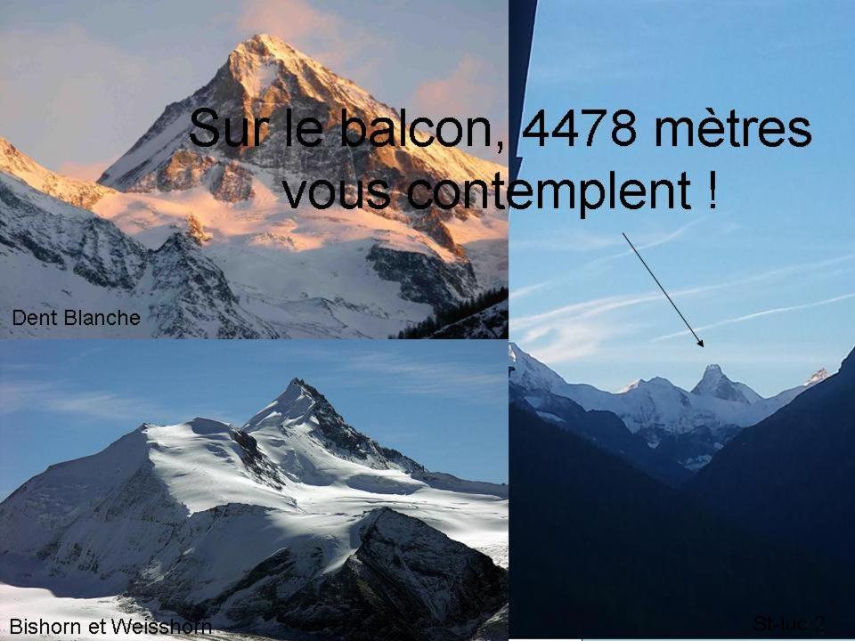un collage di tre immagini di una montagna di Petit Appart de Charme Eau chaude solaire Rénovation 2021 Wifi disponible Belvedere 5 a Saint-Luc
