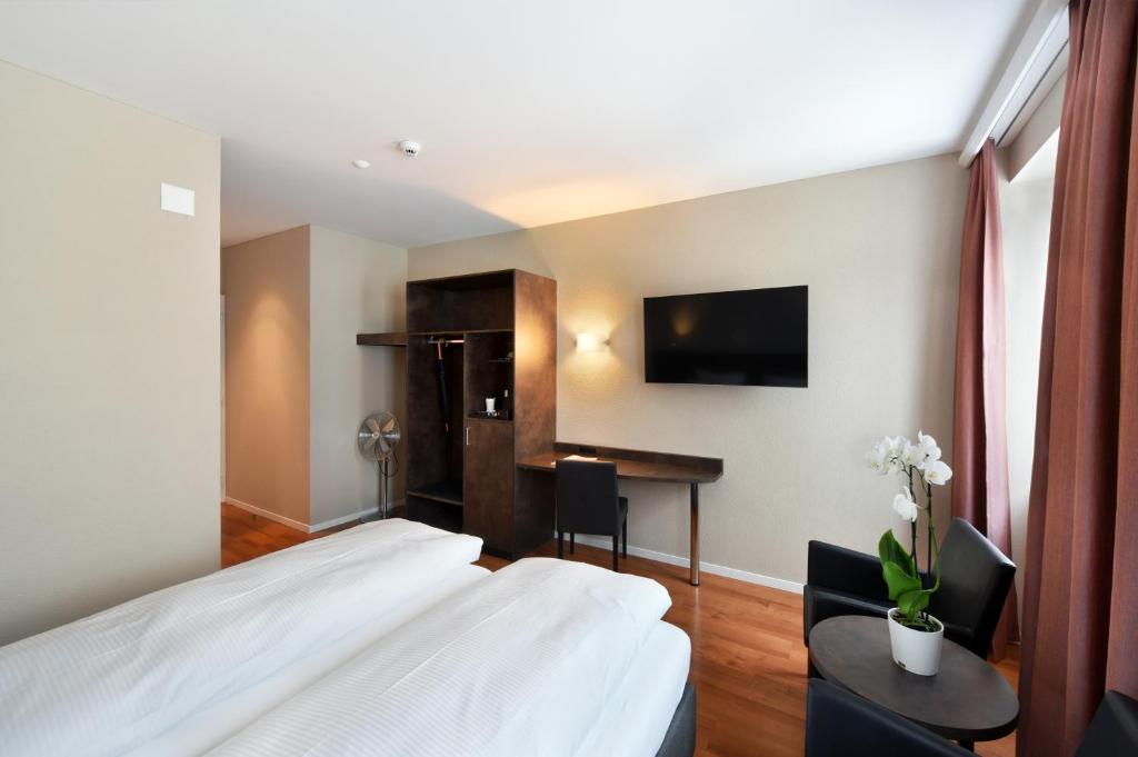 TV a/nebo společenská místnost v ubytování Altstadt Hotel Krone Luzern