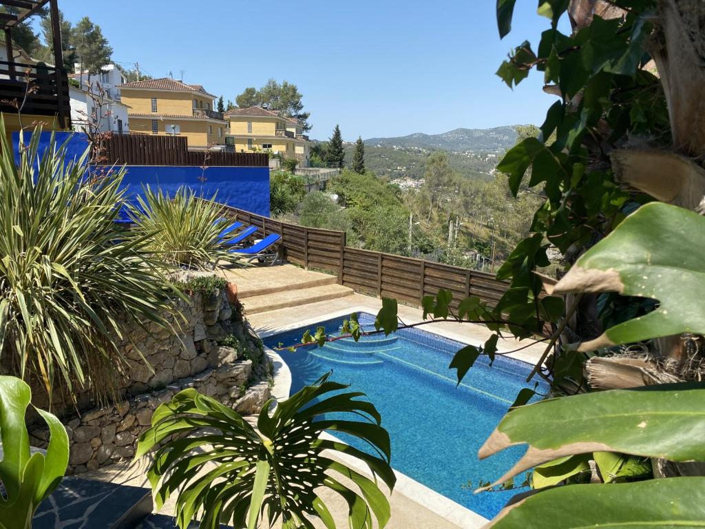 The swimming pool at or close to Villa Charma with private pool and Air conditioning close to sitges in peaceful location