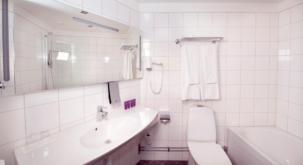 Koupelna v ubytování Home Hotel Kompaniet