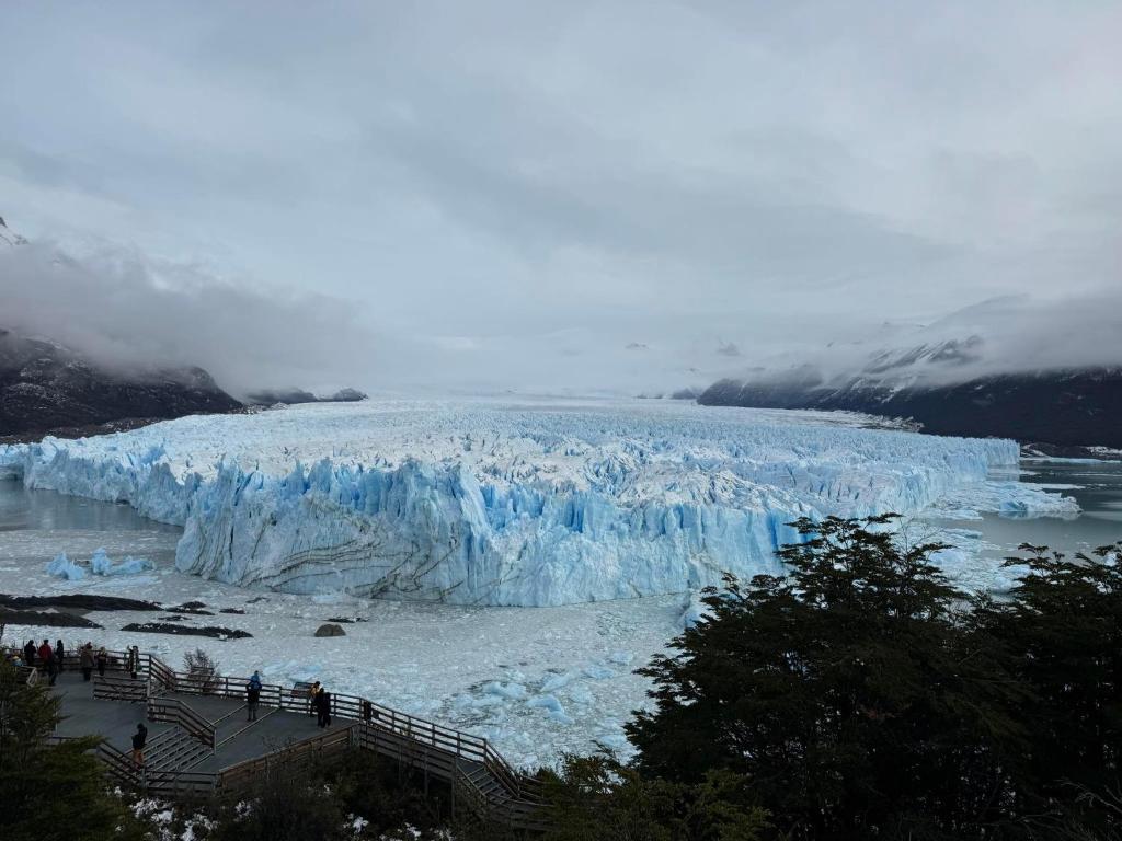 a large blue glacier in a body of water at test hotel in Guadalajara