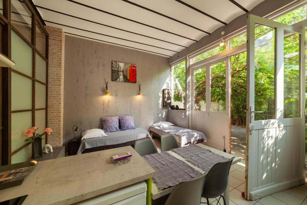Khu vực ghế ngồi tại L'Atelier K - Lofts à louer à Blois - Chambord