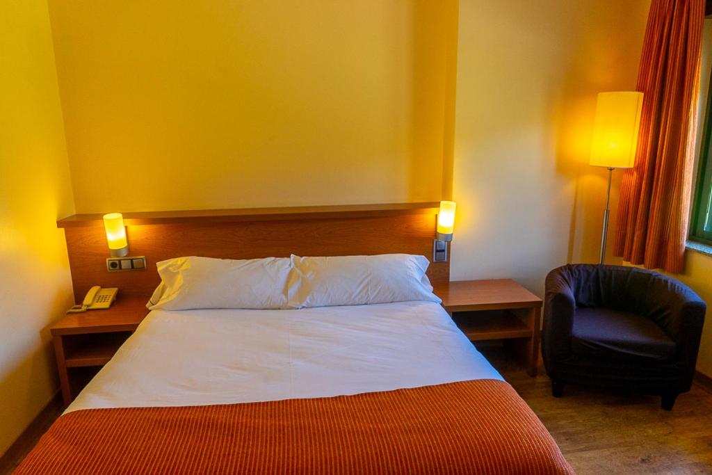 Postel nebo postele na pokoji v ubytování Hotel Don Pepe Lago de Sanabria