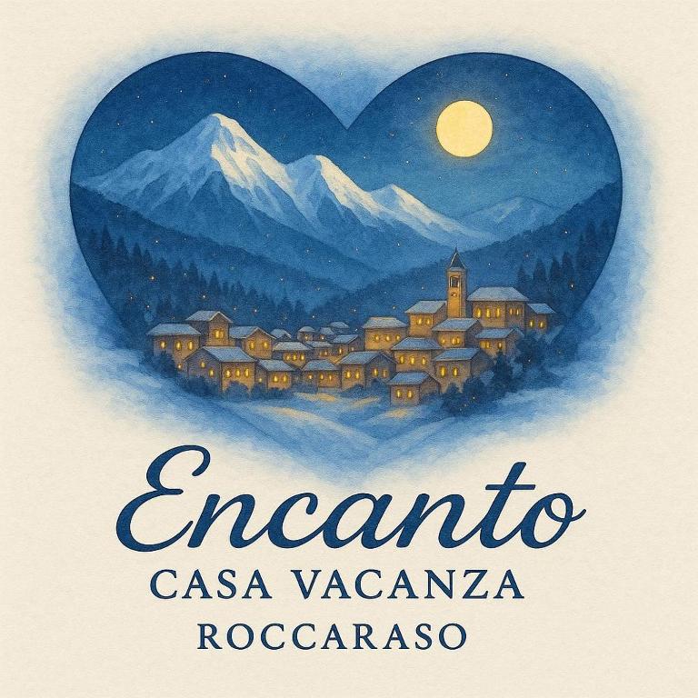 a heart shaped picture of a town in the mountains at Casa Vacanza Encanto in Roccaraso