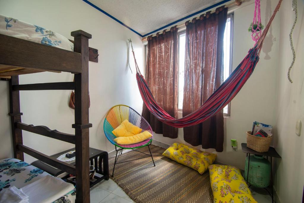 Posezení v ubytování Antigua Hostal