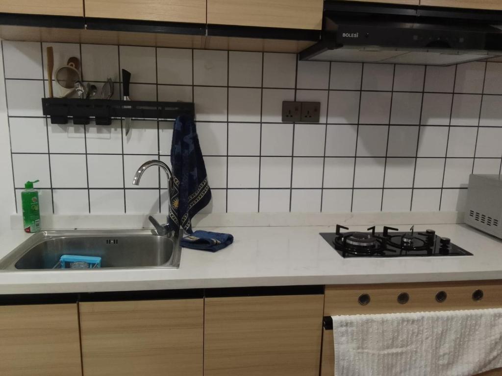 Kuchyň nebo kuchyňský kout v ubytování The Nest