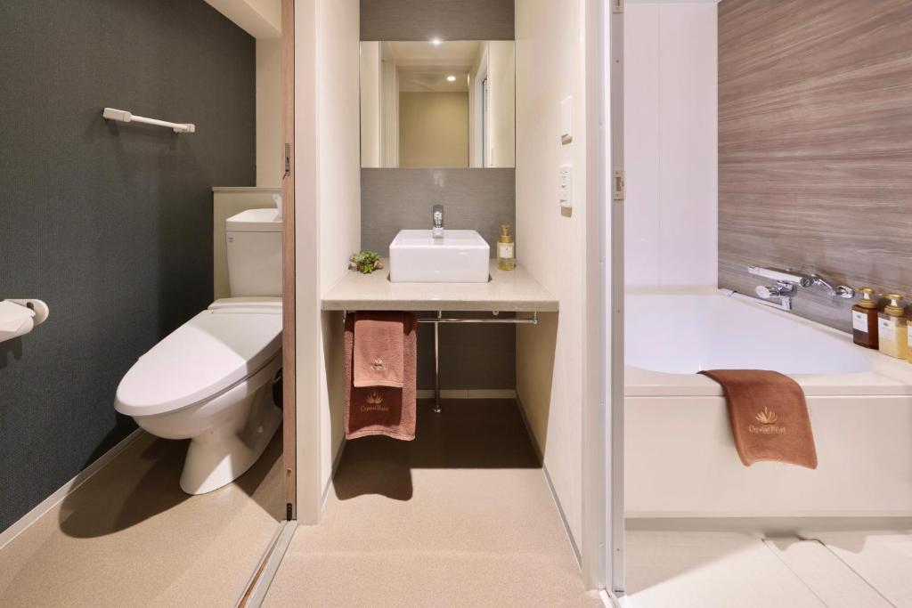 Koupelna v ubytování Nippombashi Crystal Hotel Ⅱ