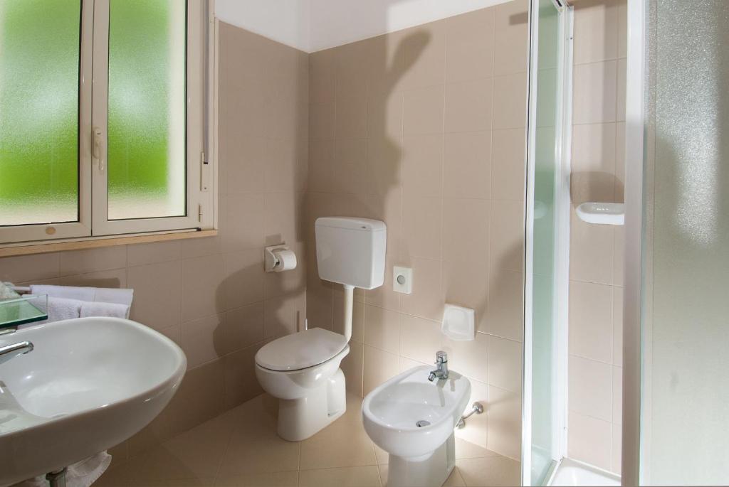 Koupelna v ubytování Hotel Giuliana