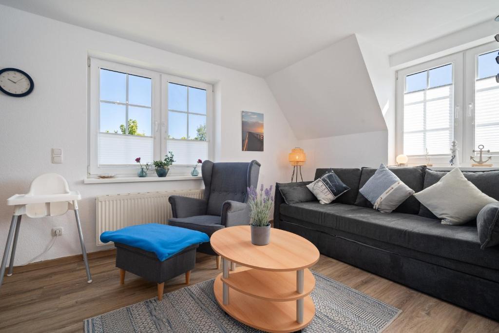Χώρος καθιστικού στο Fliedergang 2 Seebrise