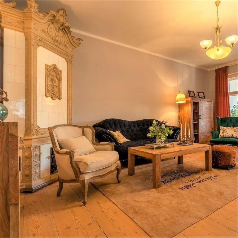 Posezení v ubytování Ferienwohnung Anno1898 Zittau