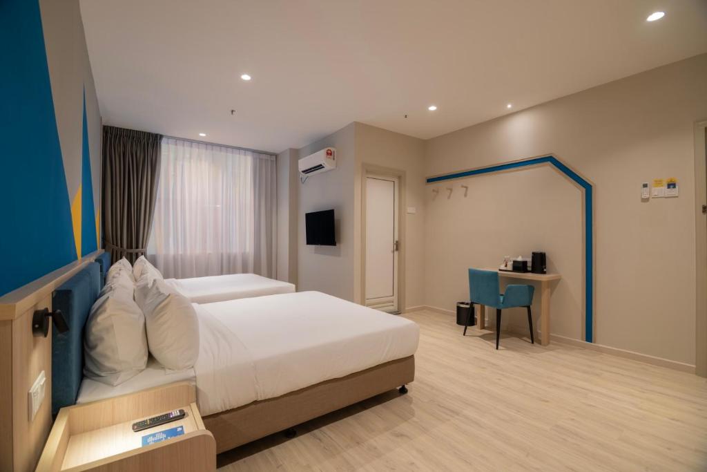 Postel nebo postele na pokoji v ubytování Fives Hotel Meldrum
