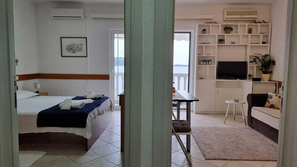 Postel nebo postele na pokoji v ubytování Galija