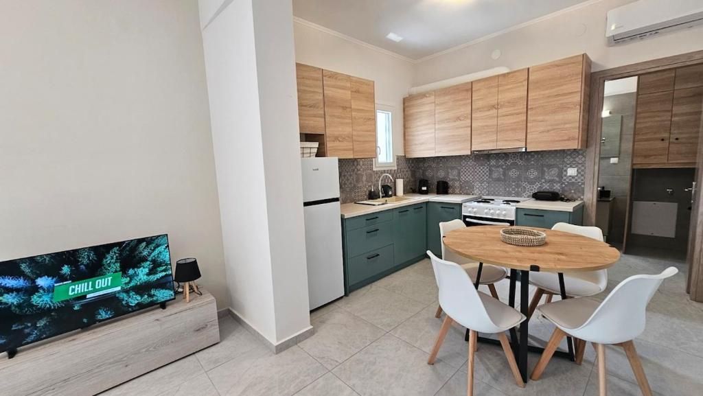 Η κουζίνα ή μικρή κουζίνα στο Estia Chios Apartments B7