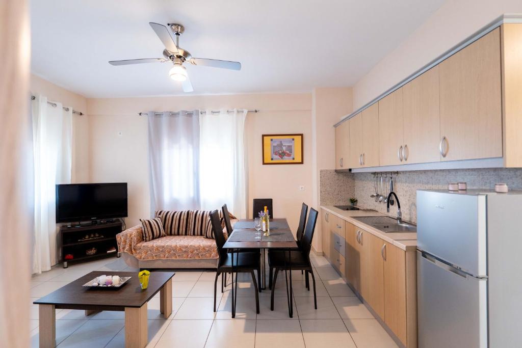 Kuchyň nebo kuchyňský kout v ubytování Dajana Apartments