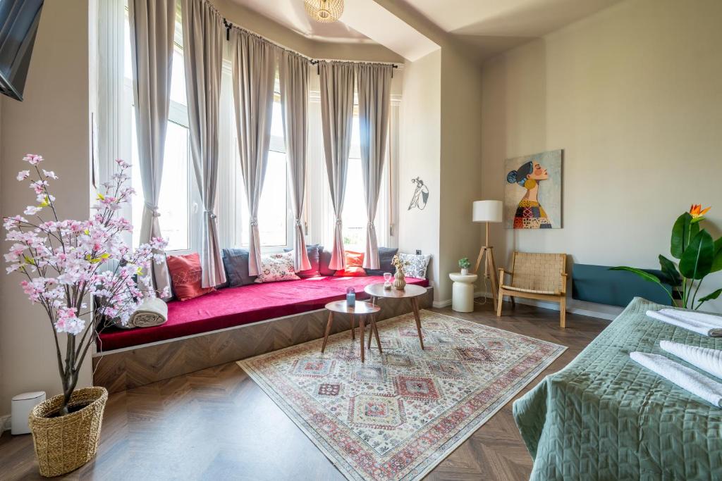 Posezení v ubytování Budapest Central Artpark Suites