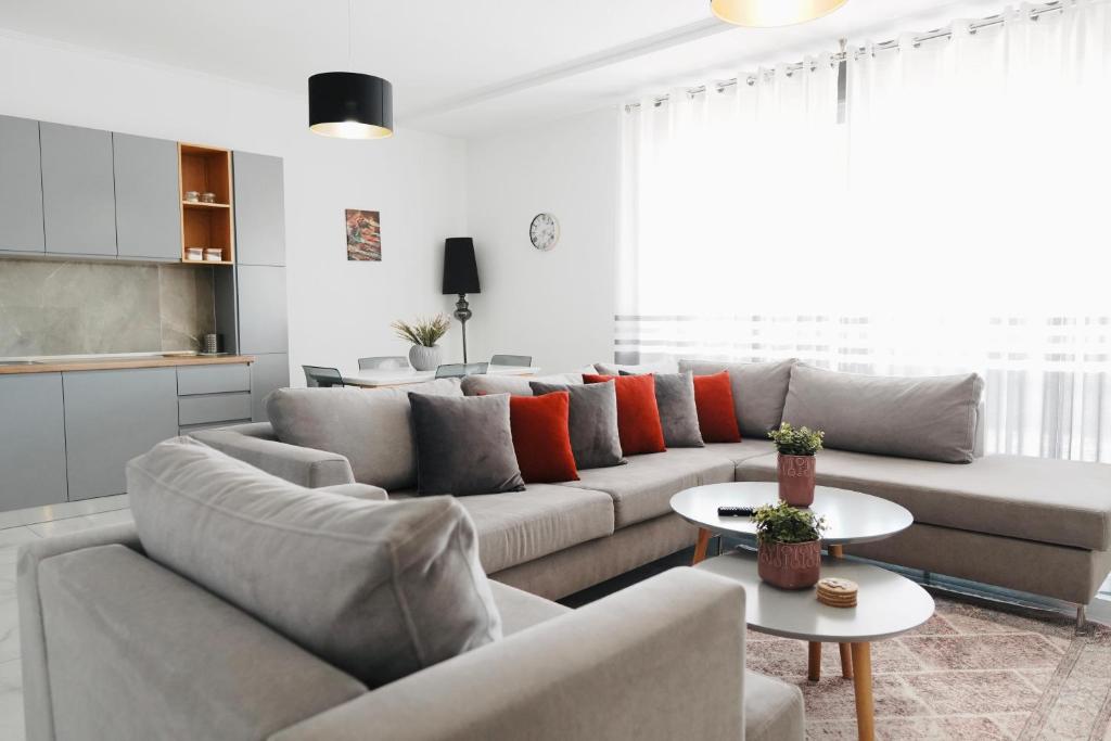 Posezení v ubytování Luxury Penthouse B&E