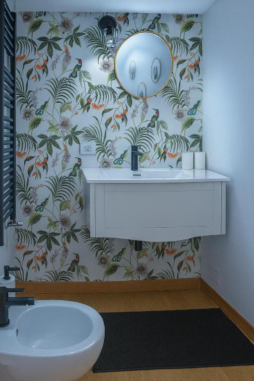 Koupelna v ubytování B&B Il Fiore nel Bosco