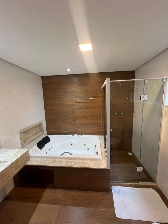 Koupelna v ubytování Hotel Absolar