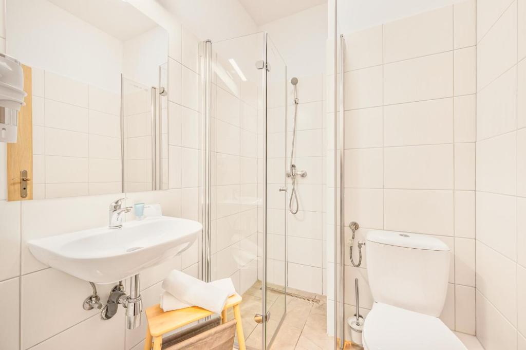 Kúpeľňa v ubytovaní Pension Petit
