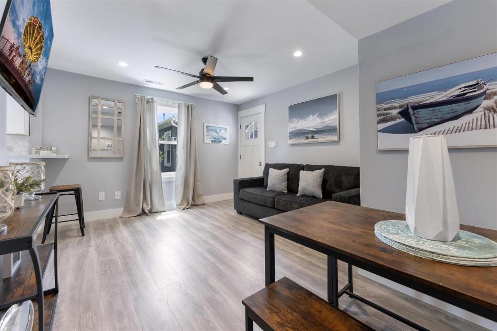 a living room with a couch and a table at 1811 Atlantic Ave, Unit 2 in Wildwood