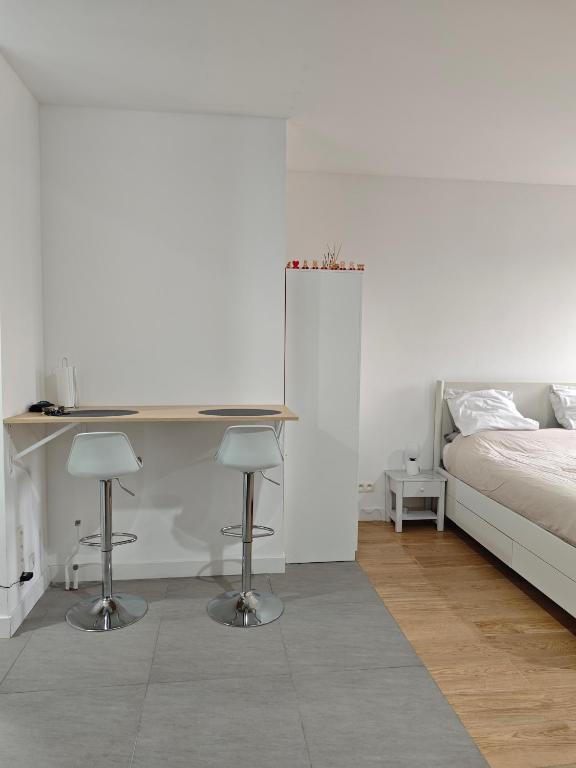 Postel nebo postele na pokoji v ubytování charmante studio 45m2