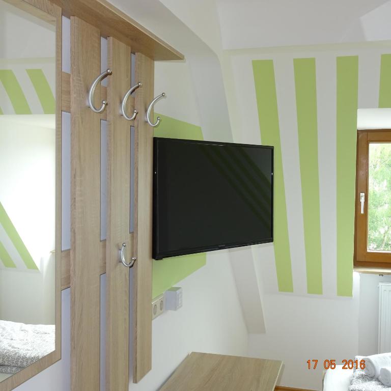 TV a/nebo společenská místnost v ubytování Hotel Einstein