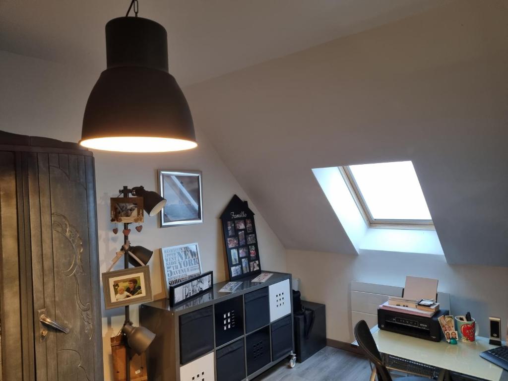 Kuchyň nebo kuchyňský kout v ubytování Chambre lit double