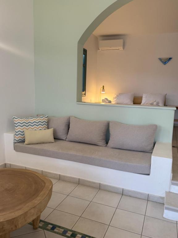 Posezení v ubytování Lipsi Blue Hotel