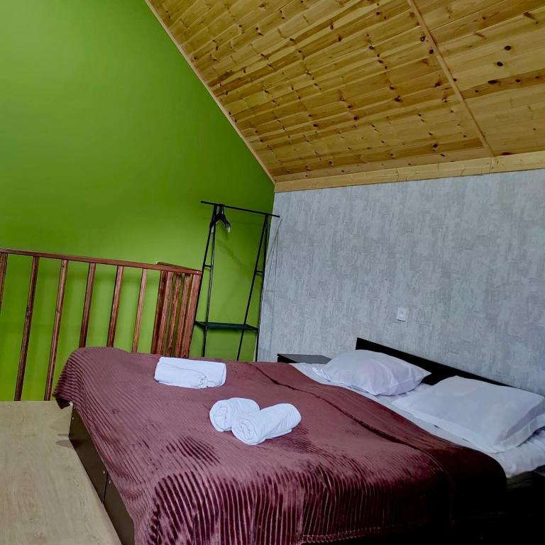 Postel nebo postele na pokoji v ubytování Cottage Shina