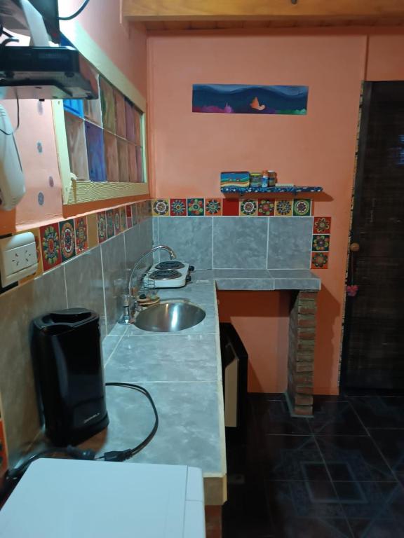 Kuchyň nebo kuchyňský kout v ubytování El Kamaruco Tiny House