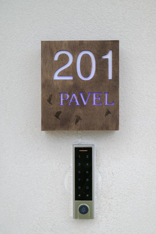 Certifikát, hodnocení, plakát nebo jiný dokument vystavený v ubytování PAVEL apartments