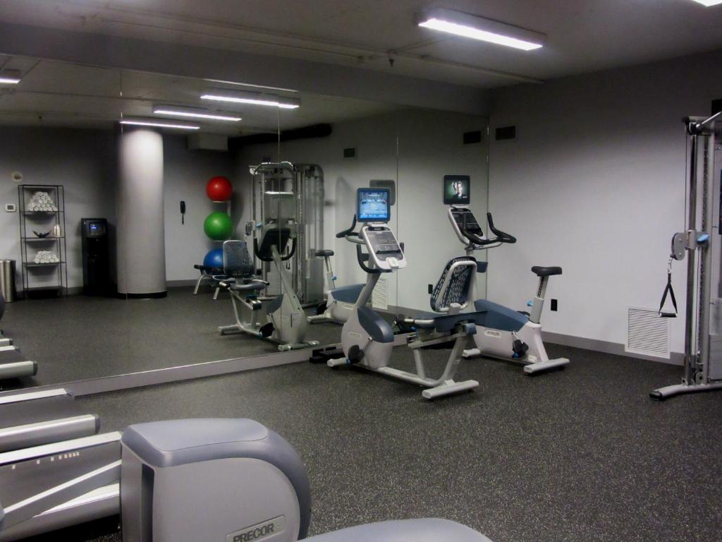 Fitness centrum a/nebo fitness zařízení v ubytování The Paramount Hotel