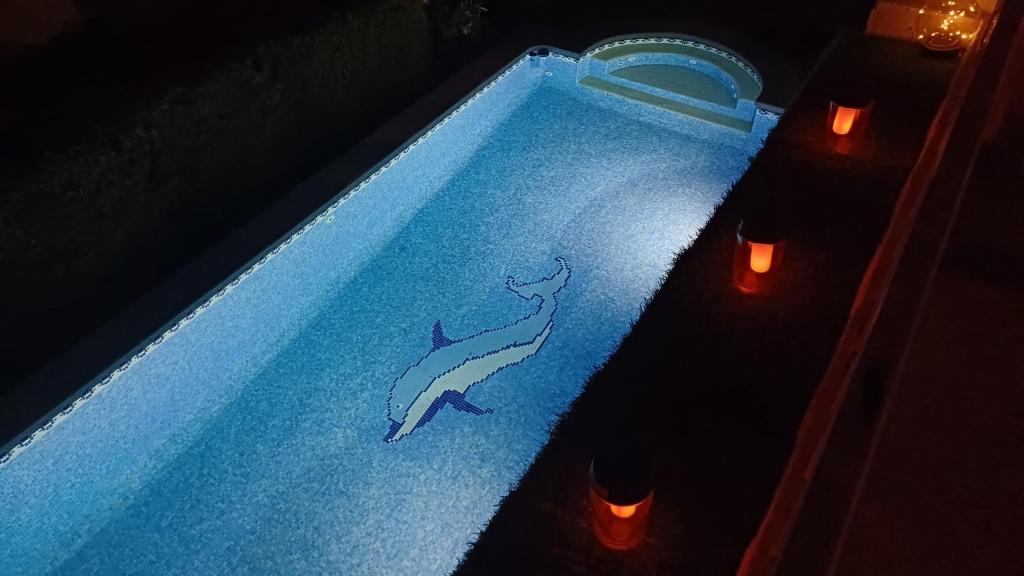 Bazén v ubytování Ferienwohnung mit Privat-Pool nebo v jeho okolí