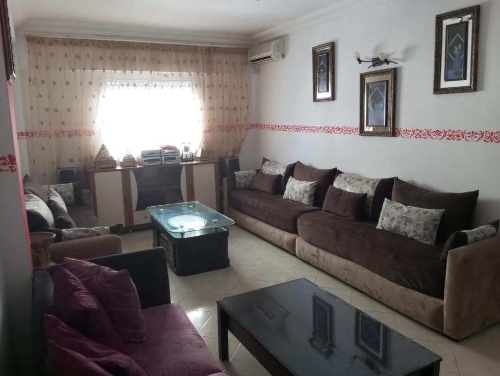 Posezení v ubytování Grand Appartement Martil