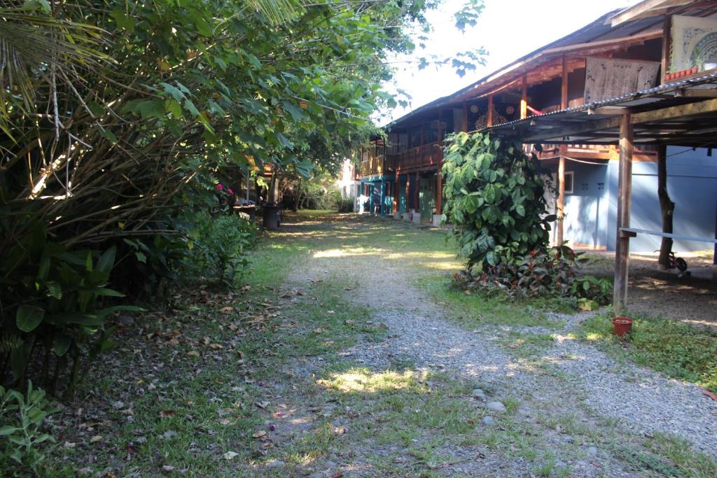 a dirt road in front of a building at Brisas del Caribe 3 in Tapantí